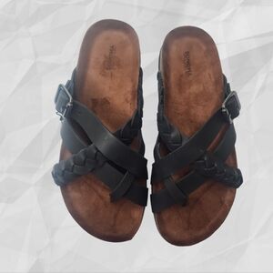 Sonoma Leather Sandals Black Size 8